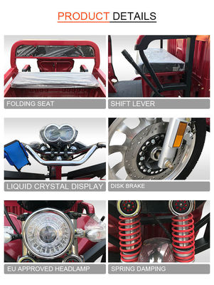 Jinpeng QL150e इलेक्ट्रिक कार्गो ट्राइसाइकिल खेती के काम के लिए मजबूत शक्ति