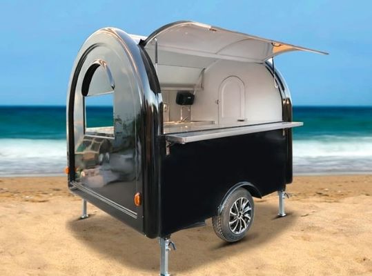 स्टेनलेस स्टील रसोई के साथ आउटडोर बर्गर फैक्टरी कैटरिंग मोबाइल फास्ट फूड ट्रेलर