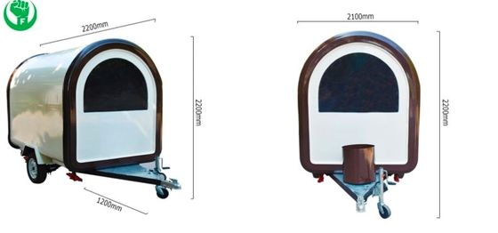 स्टेनलेस स्टील रसोई के साथ आउटडोर बर्गर फैक्टरी कैटरिंग मोबाइल फास्ट फूड ट्रेलर