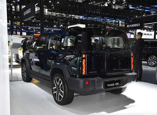 प्री-सेल ट्रेंडी बॉक्स इलेक्ट्रिक एसयूवी टफ विजन एट चेरी इकार 03 401- 501 किमी रेंज और सिंगल/डबल मोटर उपलब्ध