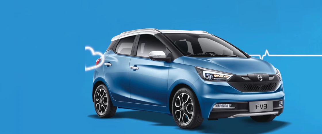 100km/h तेज गति वाली इलेक्ट्रिक कार JMC EV3 नई ऊर्जा EV कार सेडान 302km NEDC